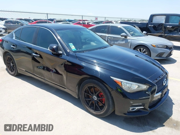 2015 Infiniti Q50 z VIN JN1BV7AP9FM335745, wystawiony jako IAAI lot #42336325 z przebiegiem 153 970 mil mil oraz . Historia ofert i sprzedaży dostępna na DreamBid. Obrazek 1.