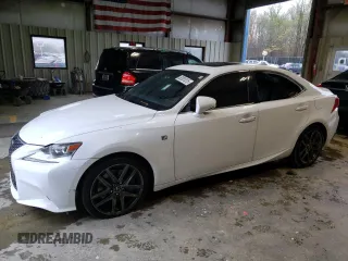 2015 Lexus IS 350 with VIN JTHCE1D22F5006893, listed as a Copart auction lot 52001015 with 53,253 mi miles and Salvage Title. Bid and sale history available at carsss.com. Image 1.