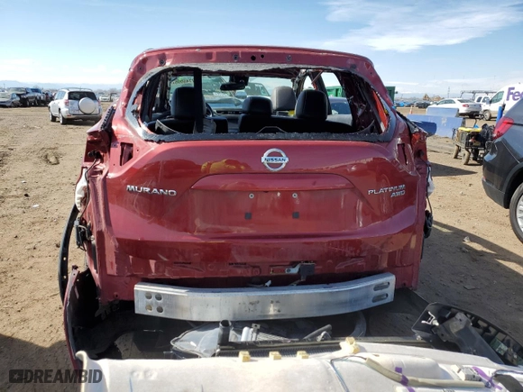 2020 Nissan Murano Platinum with VIN 5N1AZ2DS0LN154423, listed as a Copart auction lot 47745955 with 51,379 mi miles and Salvage Title. Bid and sale history available at carsss.com. Image 6.