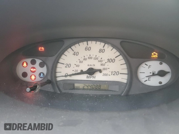 2000 Toyota ECHO with VIN JTDAT1235Y0054396, listed as a Copart auction lot 86734544 with 244,088 mi miles and Clean Title. Bid and sale history available at DreamBid. Image 9.