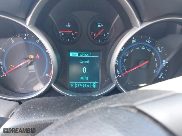 2015 Chevrolet Cruze LS with VIN 1G1PA5SH4F7150620, listed as a IAAI auction lot 41110009 with 77,494 mi miles. Bid and sale history available at carsss.com. Image 7.