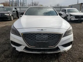 2018 Genesis G80 Sport with VIN KMHGN4JB7JU241681, listed as a Copart auction lot 49821055 with 99,833 mi miles and Salvage title. Bid and sale history available at DreamBid. Image 5.