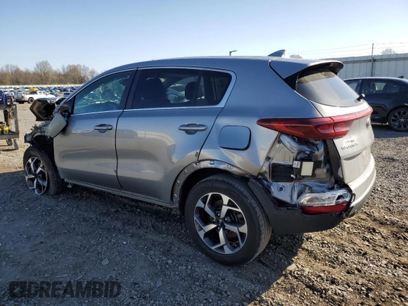 2020 Kia Sportage LX with VIN KNDPMCAC5L7753158, listed as a Copart auction lot 52417295 with 34,390 mi miles and Salvage Title. Bid and sale history available at carsss.com. Image 2.