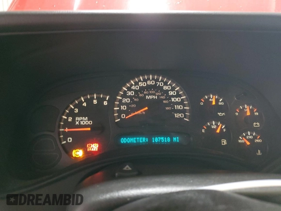 2005 GMC Sierra 1500 SLE with VIN 1GTEK14T35Z273334, listed as a Copart auction lot 61205445 with 107,518 mi miles and Salvage title. Bid and sale history available at DreamBid. Image 9.