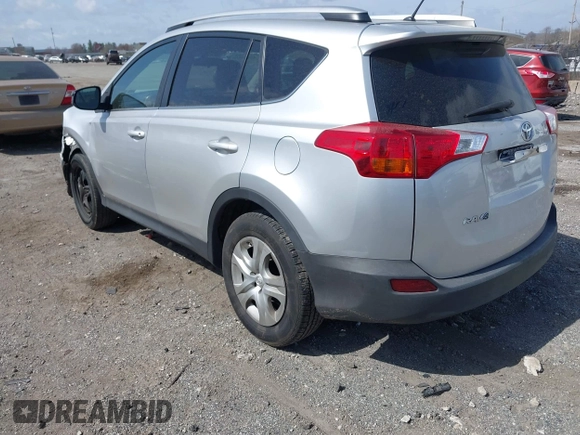 2015 Toyota RAV4 LE with VIN 2T3BFREV4FW299531, listed as a IAAI auction lot 41914476 with 105,689 mi miles. Bid and sale history available at carsss.com. Image 3.
