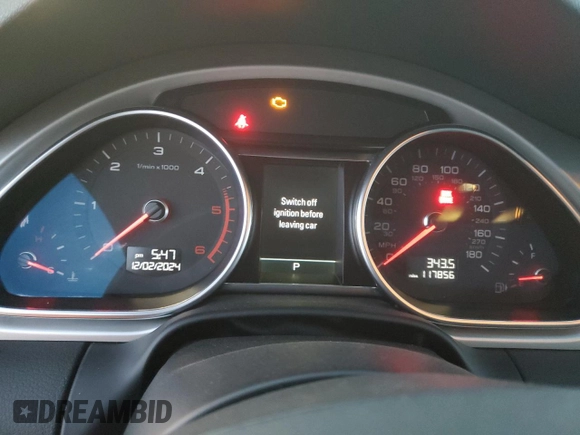 2013 Audi Q7 3.0L TDI Premium Plus with VIN WA1LMAFE7DD009264, listed as a Copart auction lot 82715834 with 117,856 mi miles and Clean Title. Bid and sale history available at carsss.com. Image 9.