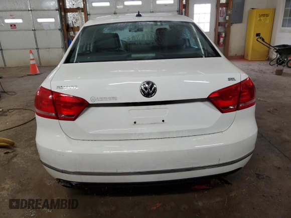 2013 Volkswagen Passat SEL Premium with VIN 1VWCH7A38DC047575, listed as a Copart auction lot 44623015 with 159,370 mi miles and Salvage Title. Bid and sale history available at carsss.com. Image 6.