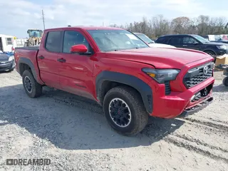 2024 Toyota Tacoma 4WD SR5 with VIN 3TYLB5JNXRT027932, listed as a IAAI auction lot 41711081 with 14,760 mi miles. Bid and sale history available at carsss.com. Image 1.