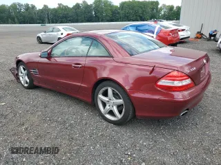 2007 Mercedes-Benz SL 550 with VIN WDBSK71F47F125314, listed as a Copart auction lot 60307285 with 53,051 mi miles and Salvage title. Bid and sale history available at DreamBid. Image 2.