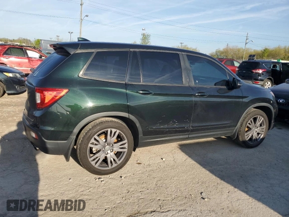 2019 Honda Passport EX-L with VIN 5FNYF7H56KB003404, listed as a Copart auction lot 53935625 with 66,890 mi miles and Salvage title. Bid and sale history available at DreamBid. Image 3.