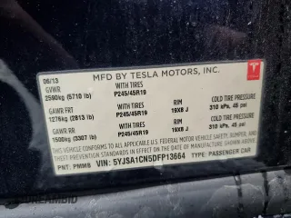 2013 Tesla Model S с VIN 5YJSA1CN5DFP13664, выставлен на аукционе Copart как лот 48177805 с пробегом 116 268 миль миль и Списание • Salvage title. История ставок и продаж доступна на DreamBid. Изображение 15.