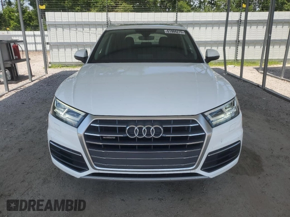 2018 Audi Q5 Premium Plus with VIN WA1BNAFY0J2153930, listed as a Copart auction lot 61966275 with 75,720 mi miles and Salvage title. Bid and sale history available at DreamBid. Image 5.