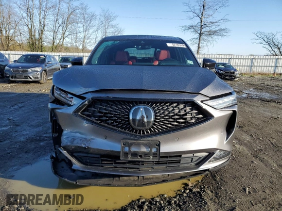 2022 Acura MDX w/A-Spec Package with VIN 5J8YE1H0XNL046182, listed as a Copart auction lot 52185995 with 34,758 mi miles and Salvage title. Bid and sale history available at DreamBid. Image 5.