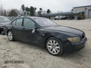 2004 BMW 7 Series 745i with VIN WBAGL63404DP71724, listed as a Copart auction lot 52178015 with Not Provided miles and Clean Title. Bid and sale history available at DreamBid. Image 4.