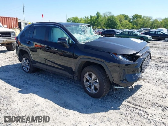 2025 Toyota RAV4 XLE with VIN 2T3W1RFV1SC307210, listed as a IAAI auction lot 42029879 with 1 mi miles. Bid and sale history available at carsss.com. Image 1.