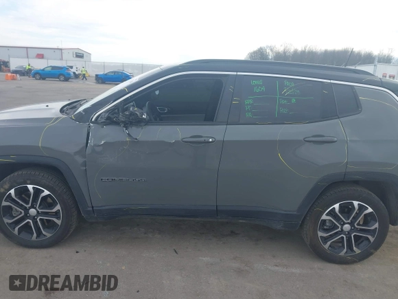 2023 Jeep Compass (RED) Edition with VIN 3C4NJDCN4PT523360, listed as a IAAI auction lot 41679349 with 47,711 mi miles and . Bid and sale history available at carsss.com. Image 14.