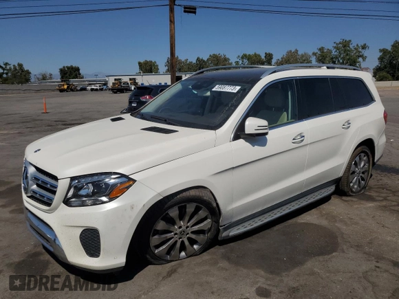 2018 Mercedes-Benz GLS 450 with VIN 4JGDF6EE9JB104706, listed as a Copart auction lot 59087773 with 82,559 mi miles and . Bid and sale history available at DreamBid. Image 1.