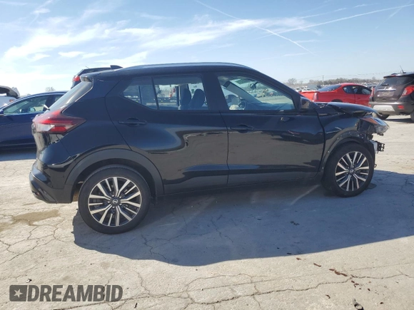 2021 Nissan Kicks SV with VIN 3N1CP5CV1ML527196, listed as a Copart auction lot 49551215 with 76,430 mi miles and Salvage Title. Bid and sale history available at carsss.com. Image 3.