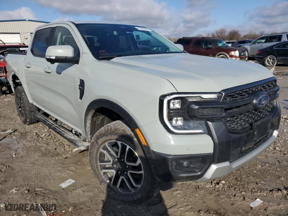 2024 Ford Ranger LARIAT with VIN 1FTER4KH0RLE20102, listed as a Copart auction lot 85329524 with 7,752 mi miles and Salvage Title. Bid and sale history available at carsss.com. Image 4.