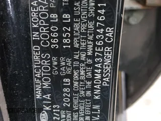 2014 Kia Rio LX with VIN KNADM4A37E6347641, listed as a Copart auction lot 41618805 with 143,921 mi miles and Clean Title. Bid and sale history available at DreamBid. Image 12.