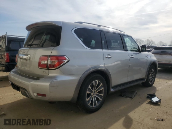 2020 Nissan Armada SV z VIN JN8AY2ND3LX016696, wystawiony jako Copart lot #48732465 z przebiegiem 113 219 mil mil oraz Szkoda całkowita • Salvage title. Historia ofert i sprzedaży dostępna na DreamBid. Obrazek 3.