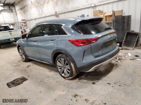2022 Infiniti QX50 SENSORY with VIN 3PCAJ5EB5NF120457, listed as a Copart auction lot 38217374 with 6,253 mi miles. Bid and sale history available at carsss.com. Image 2.
