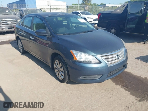 2015 Nissan Sentra S with VIN 3N1AB7AP9FY302732, listed as a IAAI auction lot 42130515 with 147,684 mi miles. Bid and sale history available at carsss.com. Image 1.