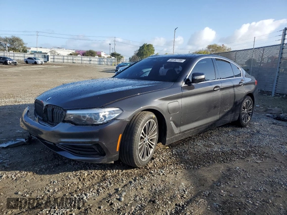 2019 BMW 5 Series 530e iPerformance with VIN WBAJA9C5XKB388307, listed as a Copart auction lot 49182735 with 73,819 mi miles and Salvage Title. Bid and sale history available at carsss.com. Image 1.
