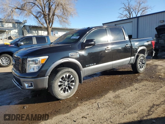 2017 Nissan Titan SV with VIN 1N6AA1E59HN509950, listed as a Copart auction lot 42231085 with 143,746 mi miles and Salvage Title. Bid and sale history available at DreamBid. Image 1.
