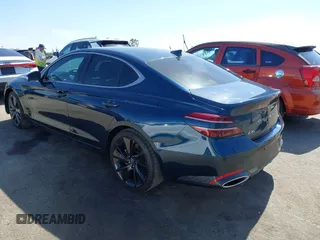2022 Genesis G70 3.3T z VIN KMTG54TE2NU082023, wystawiony jako IAAI lot #42271871 z przebiegiem 17 833 mil mil oraz . Historia ofert i sprzedaży dostępna na DreamBid. Obrazek 3.