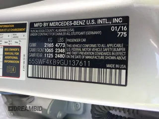 2016 Mercedes-Benz C 300 Luxury with VIN 55SWF4KB9GU137611, listed as a IAAI auction lot 42048635 with 94,230 mi miles and . Bid and sale history available at carsss.com. Image 9.