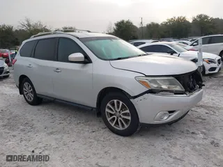 2014 Nissan Pathfinder SV with VIN 5N1AR2MN7EC716214, listed as a IAAI auction lot 41499952 with 144,283 mi miles. Bid and sale history available at carsss.com. Image 1.