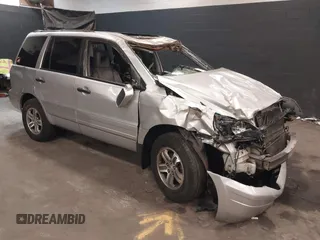 2005 Honda Pilot EX-L with VIN 5FNYF18635B056717, listed as a IAAI auction lot 42197100 with 80,400 mi miles and . Bid and sale history available at DreamBid. Image 1.