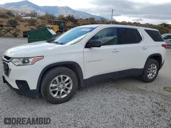 2020 Chevrolet Traverse LS with VIN 1GNEVLKW1LJ275991, listed as a Copart auction lot 71838494 with 98,110 mi miles and Salvage Title. Bid and sale history available at carsss.com. Image 1.