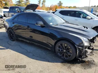 2017 Cadillac ATS-V with VIN 1G6AN5RY5H0168601, listed as a Copart auction lot 76682644 with 53,181 mi miles and Salvage Title. Bid and sale history available at carsss.com. Image 4.