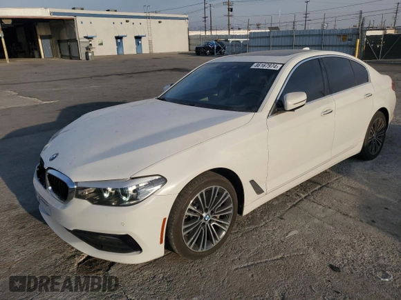 2018 BMW 5 Series 530i with VIN WBAJA5C54JWA38044, listed as a Copart auction lot 86167974 with 82,200 mi miles and Salvage Title. Bid and sale history available at carsss.com. Image 1.