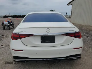 2022 Mercedes-Benz S 500 with VIN W1K6G6DBXNA166392, listed as a Copart auction lot 55101565 with 19,276 mi miles and Clean Title. Bid and sale history available at DreamBid. Image 6.