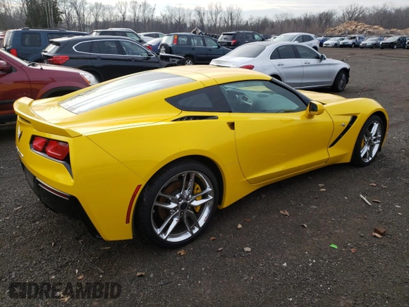 2015 Chevrolet Corvette Z51 2LT with VIN 1G1YJ2D70F5102583, listed as a Copart auction lot 72058602 with 13,818 mi miles. Bid and sale history available at carsss.com. Image 3.