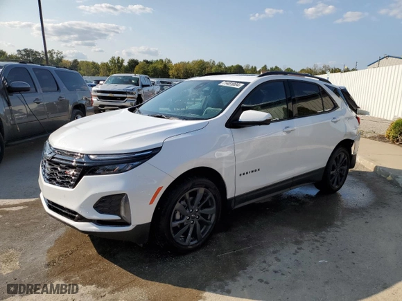 2024 Chevrolet Equinox RS with VIN 3GNAXMEG8RL333700, listed as a Copart auction lot 71481804 with 3,628 mi miles and Salvage Title. Bid and sale history available at carsss.com. Image 1.
