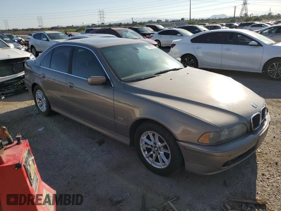 2003 BMW 5 Series 525iA with VIN WBADT43453G034099, listed as a Copart auction lot 71457414 with 0 mi miles and Salvage Title. Bid and sale history available at carsss.com. Image 4.