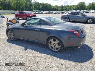 2006 Lexus SC 430 with VIN JTHFN48Y369001045, listed as a Copart auction lot 55725575 with 185,164 mi miles and Salvage title. Bid and sale history available at DreamBid. Image 2.