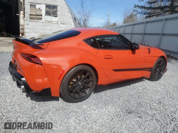 2024 Toyota Supra 3.0 with VIN WZ1DB0G07RW066056, listed as a Copart auction lot 49260325 with 3,621 mi miles and Salvage title. Bid and sale history available at DreamBid. Image 3.