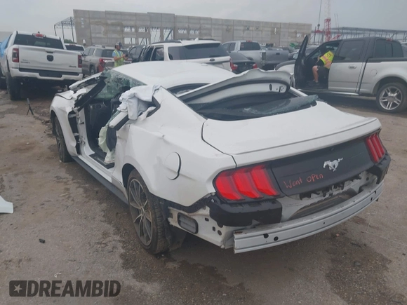 2019 Ford Mustang EcoBoost with VIN 1FA6P8THXK5120597, listed as a IAAI auction lot 42404666 with 37,968 mi miles and . Bid and sale history available at DreamBid. Image 3.