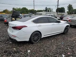 2018 Genesis G80 3.3T Sport with VIN KMHGN4JB3JU248921, listed as a Copart auction lot 71305654 with 73,718 mi miles and Salvage Title. Bid and sale history available at carsss.com. Image 3.
