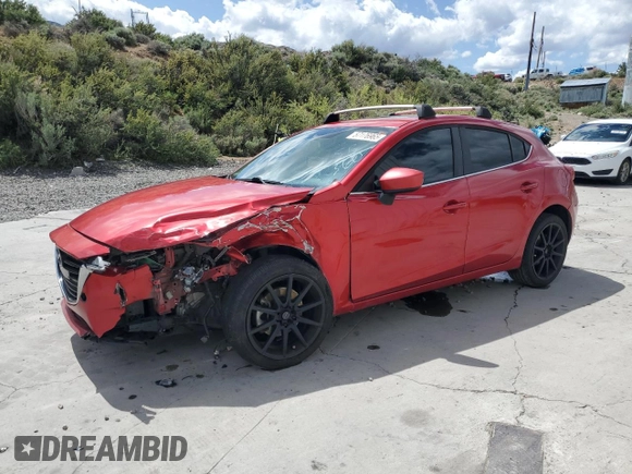 2014 Mazda 3 S Grand Touring z VIN JM1BM1M37E1187794, wystawiony jako Copart lot #57176965 z przebiegiem 183 166 mil mil oraz Szkoda całkowita • Salvage title. Historia ofert i sprzedaży dostępna na DreamBid. Obrazek 1.