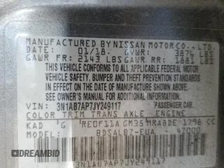 2018 Nissan Sentra S with VIN 3N1AB7AP7JY249117, listed as a Copart auction lot 88697495 with 115,903 mi miles and Salvage Title. Bid and sale history available at DreamBid. Image 13.