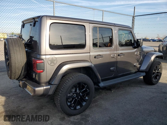 2021 Jeep Wrangler Unlimited Sahara Altitude with VIN 1C4HJXEN4MW514708, listed as a Copart auction lot 53939635 with 60,161 mi miles and Salvage title. Bid and sale history available at DreamBid. Image 3.