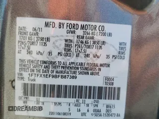 2011 Ford F-150 XL with VIN 1FTFX1EF9BFB87389, listed as a Copart auction lot 65851445 with Not provided miles and Salvage title. Bid and sale history available at DreamBid. Image 13.