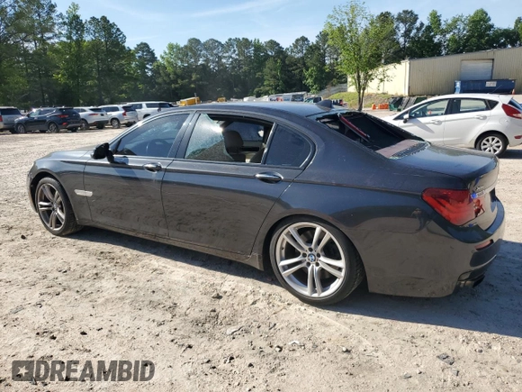 2013 BMW 7 Series 750Li xDrive with VIN WBAYF8C57DD140694, listed as a Copart auction lot 56983435 with 113,444 mi miles and Salvage title. Bid and sale history available at DreamBid. Image 2.