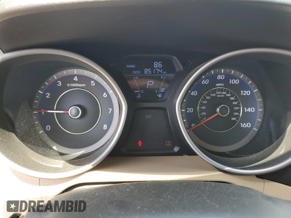 2012 Hyundai Elantra Limited with VIN KMHDH4AE6CU425288, listed as a Copart auction lot 51721515 with 85,174 mi miles and Salvage title. Bid and sale history available at DreamBid. Image 9.